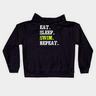 Eat Sleep Swim Repeat Kids Hoodie